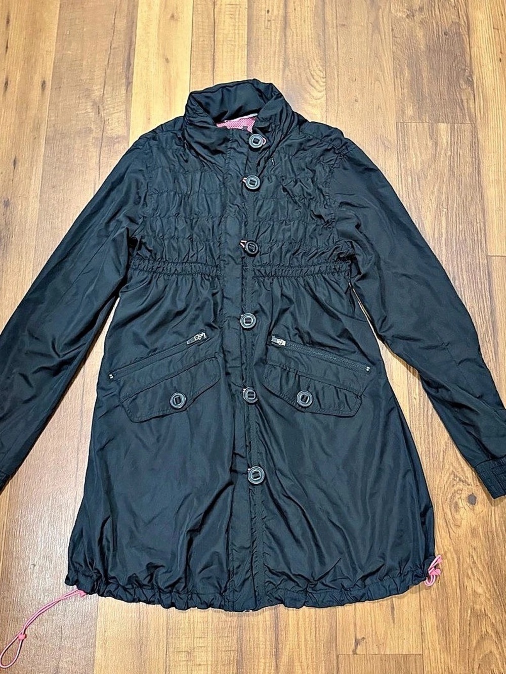 Athleta Lightweight Utility Jacket in Black & Pink